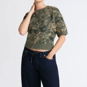 Scoop Women’s Pointelle Knit Cardigan Sweater - Blue/Grey Mix - Size XXL